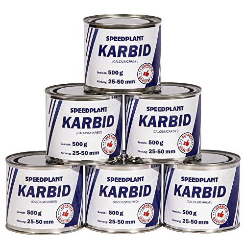 Karbid 3kg (6x 500g) - Carbid Kabit Kabitt karbitt Karbit Karbid Extra Große Körnung 25-50mm - 6 Dosen von SPEEDPLANT