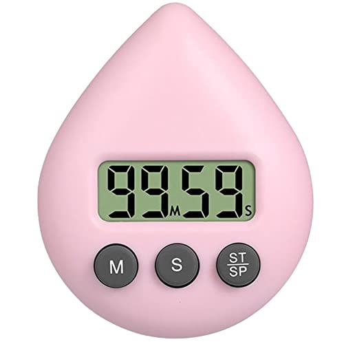 SPORTARC Küchentimer, wasserdicht, digital, Duschtimer, 5 Farben, Wassertropfenform, energiesparend, digitaler Timer mit Saugnapf zum Kochen, Dusche, Badezimmer, Fitnessstudio, Klassenzimmer von SPORTARC