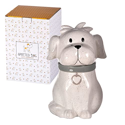 SPOTTED DOG GIFT COMPANY - Große Vorratsdose in Hunde-Form - aus Keramik - Keksdose mit luftdichtem Deckel - Geschenk für Hundebesitzer und Hundefreunde von SPOTTED DOG GIFT COMPANY