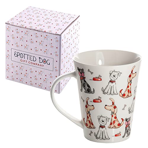 SPOTTED DOG GIFT COMPANY - Kaffeetasse mit Hunde-Motiven - Kaffeebecher aus Keramik - Geschenk für Hundeliebhaber und Hundebesitzer von SPOTTED DOG GIFT COMPANY