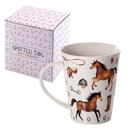 Tasse Pferd -Tiere Tasse Keramik mit Pferde-Motiv Design für Kaffee Tee, Geschenk für Pferdeliebhaber Erwachsene und Kinder von SPOTTED DOG GIFT COMPANY