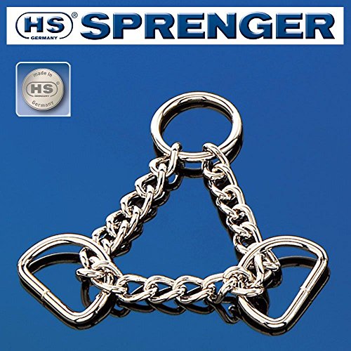 Sprenger 1x Durchzugskette, Stahl, vernickelt, Silber, Zwei D-Ringe, Größe: 20 mm (3/4"), Kettenstärke: 2,0 mm, HS von Sprenger