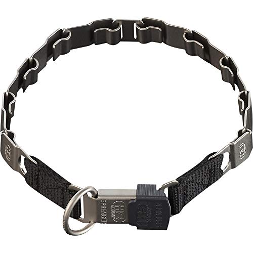 Sprenger Hundehalsband Neck-Tech Fun mit ClicLock Verschluss I Hundehalskette aus rostfreiem Edelstahl, matt, Flache austauschbare Gliederkette, 60cm von Sprenger