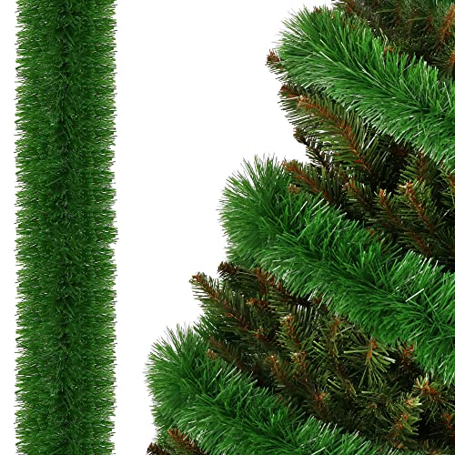 SPRINGOS Girlande für den Weihnachtsbaum Kunstgirlande Grün 7 cm x 6 m Baumboa Weihnachtsgirlande Weihnachtsdeko von SPRINGOS