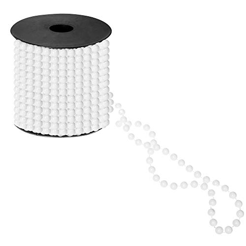 SPRINGOS Weihnachtsschmuck Perlenband 10 m Perlengirlande Perlenkette Kunstperlen Ø 8 mm Weihnachtsgirlande (Weiß) von SPRINGOS