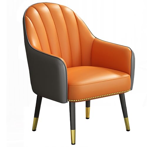 SPYQKHSH Wohnzimmerstuhl aus Kunstleder, moderner Freizeit-Einzelsofastuhl for das Wohnzimmer, bequemer gepolsterter Sessel, Beistellstuhl (Color : D) von SPYQKHSH