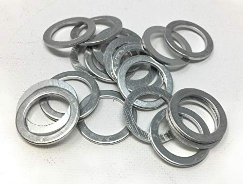 5 x ALU-Dichtring Sortiment Aluminium Dichtungsring Satz O-Ring nach Auswahl DIN Dichtung Gummi (12x18x1,5 mm) von SRB