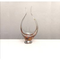Vintage Murano Glas Centerpiece Mit Metallfuß Oder Fuß Aus Den 1970Er Jahren von SRSantander
