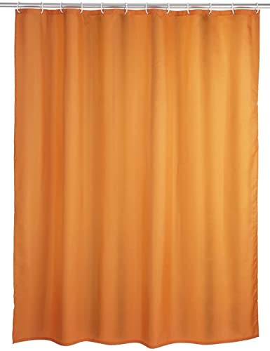 Duschvorhang 120x200, 3D Drucken Orange Shower Curtains Textil Anti Schimmel Wasserdicht Duschvorhänge Badewanne Stoff Polyester Waschbar Lang Vorhang mit 8 Haken von SSCDDC