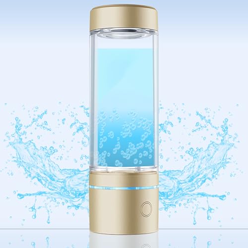 SSFSFM Tragbare Wasserstoff-Wasserflasche, produziert bis zu 4500 PPB Wasserstoff, wiederaufladbar über USB, Borosilikatglas-Konstruktion, alltagstauglich, fördert Flüssigkeitszufuhr und Gesundheit. von SSFMSF