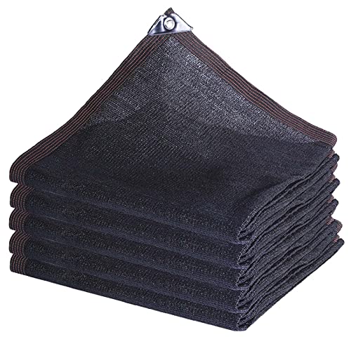 Schwarz Schattennetz mit Ösen, Shade Sails 85%-95% Prozent Shading Rate Sonnensegel, Reißfestigkeit Wasser und luftdurchlässig Außenbereich geeignet. (Schwarz 12-Polig / 3m * 3m / 9.8ft * 9.8ft) von SSFMSF