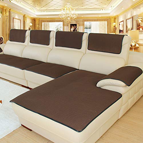 Dick Anti-rutsch Sofa Abdeckung, Multi-Size Sofa Schutz schonbezug, Sofabezüge,Sofa Arm Covers, Sofa Überwürfe Für ledersofa Verkauft in stück -Dunkelbraun 50x150cm(20x59inch) von SSOKCover