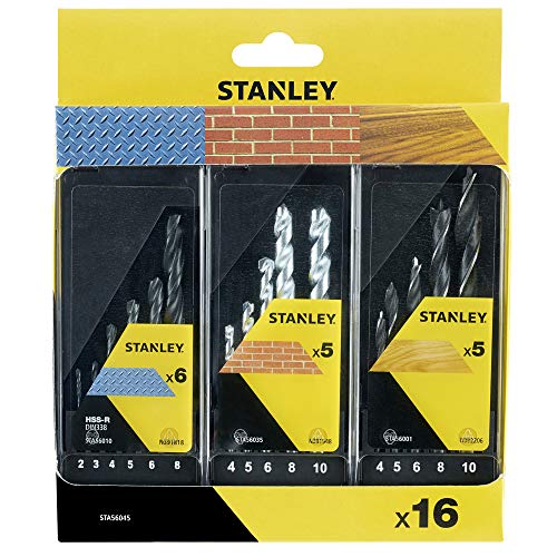 Stanley sta56045-qz Drill Bit – Drill Bits (Drill, Masonry, Metal, Wood, 4/5/6/8/10, 4/5/6/8/10, 2/3/4/5/6/8) von Stanley