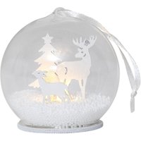 Star Trading - led Weihnachtskugel Fauna in Weiß und Transparent - white von STAR TRADING