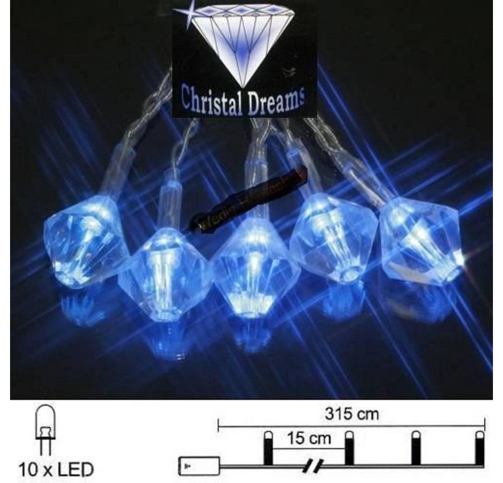 STAR TRADING LED-Lichterkette 007-01 LED Lichterkette 10er Batteriebetrieb blau von STAR TRADING