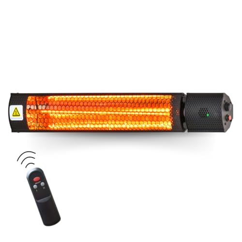 STARLYF Infrarot Heizstrahler Radiant Heater (IP65), 2000W, Halogen-Infrarotheizung, Fernbedienung Heizstrahler, Quarzstrahler Infrarot-Heizstrahler Terrassenheizer Wickeltischstrahler, Infrarot von STARLYF