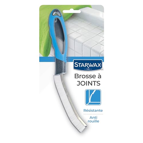STARWAX Fugenbürste – 1 x – ideal zum Schrubben von Fliesenfugen, Ecken und Winkeln Dank seines schmalen Kopfes – ergonomischer Griff – rostfrei von STARWAX