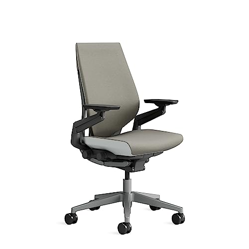 Steelcase Gesture Ergonomischer Bürostuhl mit 360° Armlehnen und 3D-Live Back Lumbalstütze Trüffel von Steelcase