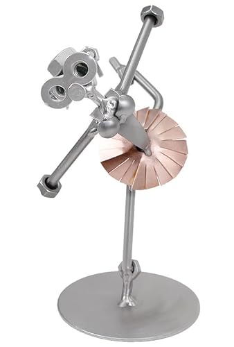 STEEMO Schraubenmännchen Ballerina Ballet Geschenk Metall-Kunst Deko 9x9x18 cm von STEEMO