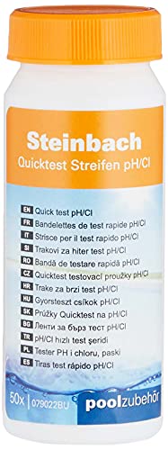 Steinbach Quicktest Streifen für pH-Wert und freies Chlor, 50 Stück, 079020 von STEINBACH