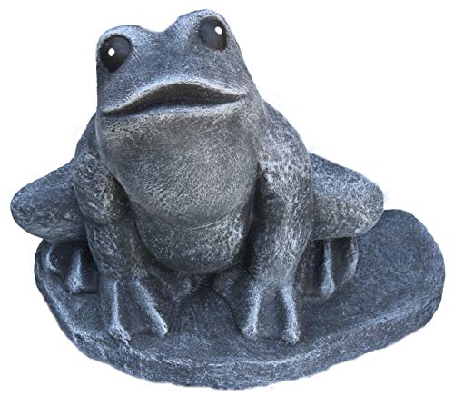 STEINFIGUREN SPICKER Steinfigur Frosch, 128/1 Gartenfigur Steinguss Tierfigur Basaltgrau von STEINFIGUREN SPICKER