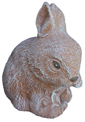 STEINFIGUREN SPICKER Steinfigur Hase Zwergkaninchen, 104/3 Gartenfigur Steinguss Tierfigur Terrakotta Patina von STEINFIGUREN SPICKER