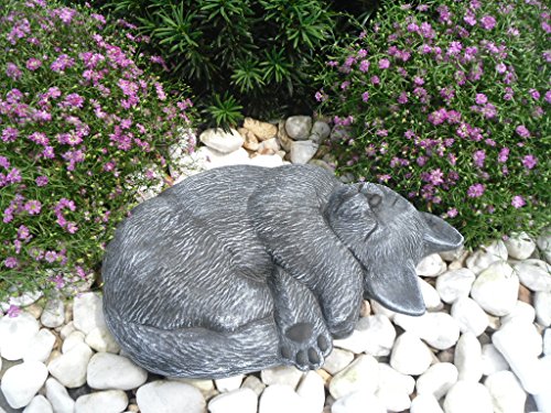 STEINFIGUREN SPICKER Steinfigur Katze, 130/1 Gartenfigur Steinguss Tierfigur Basaltgrau von STEINFIGUREN SPICKER