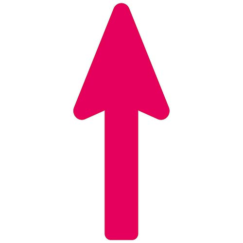 2 Stück Pfeile Farbe: Pink Rosa Magenta/Richtungsweiser - Fußbodenaufkleber (Pfeilgröße 400x160 mm) / Kennzeichnung der Laufrichtung in Gängen/Sperrung von Bereichen/Ladengeschäft/Büro von STEMPEL-FABRIK