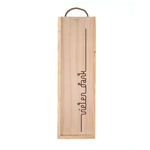 Holz Weinkiste mit Gravur - Vielen Dank - Weinbox - Holzbox - Box - Holzkiste - Geschenkidee für Weinliebhaber - Geschenkbox - Danke - Geschenkkiste - Weingeschenk - Holzschachtel - STEMPEL-FABRIK von STEMPEL-FABRIK