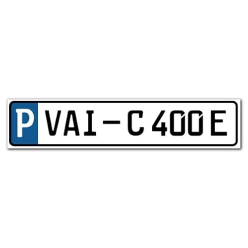 Schild "Privatparkplatz" mit individuellem Kennzeichen (versch. Größen) (520x110 mm (P)) von STEMPEL-FABRIK
