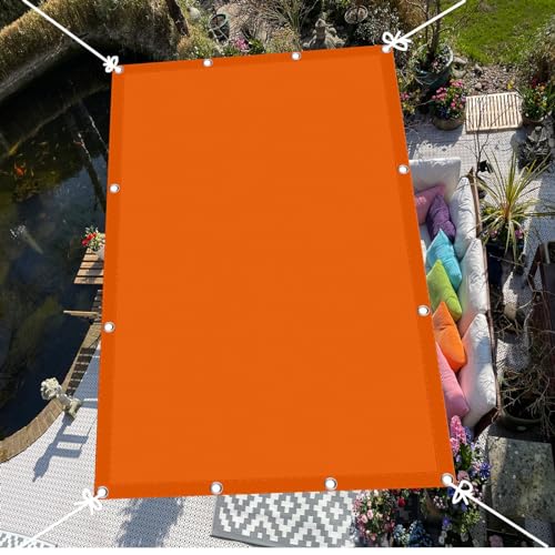 Sonnensegel Rechteckig 1.4x2.2m(4.59x7.22ft) Wasserdicht SunSail Sonnenschutz Wetterschutz für Terrasse, Garten, Balkon, quadratisch, Orange von STGAO