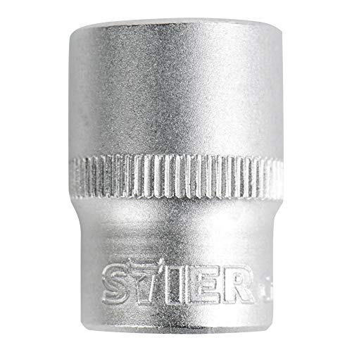 STIER Sechskant-Steckschlüsseleinsatz 1/2'', SW 14 mm, 14er Nuss, Stecknuss von STIER