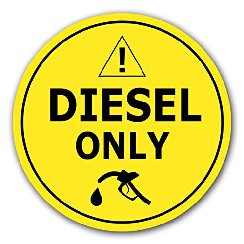 10 Stück Nur Diesel betanken Aufkleber Tankdeckel Ø 7cm Sticker Tanken Tankaufkleber Hinweiszeichen mit UV Schutz für Außen-und Innenbereich von STROBO