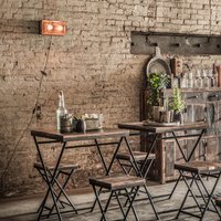 Bistrotisch Aus Altholz, Vintage Shabby-Chic Tisch Holz Klappbar, Küchentisch Recyceltem von STUFFLoft