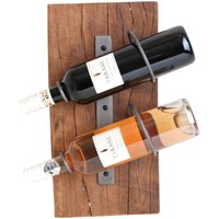 Vintage Weinregal Weinständer Weinflaschenhalter Aus Recyceltem Teakholz - Regal Für 2 Weinflaschen Maße 20.0 X 14.0 41.0 cm von STUFFLoft
