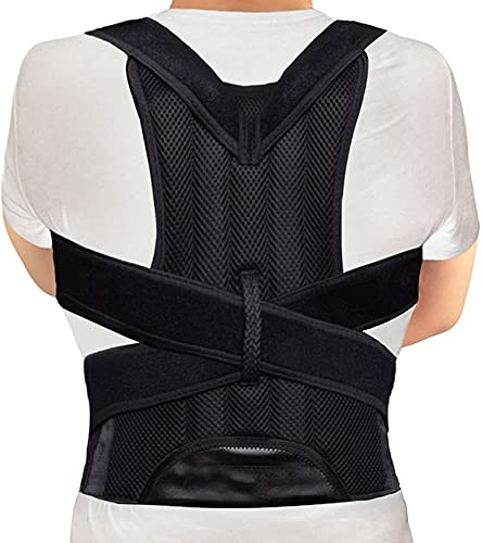 Haltungskorrektur für Männer Frauen,SUAVER Atmungsaktive und Verstellbare Rückenstützen Rücken Geradehalter Buckelkorrekturgurt,Reduziert Nacken,Rücken,Schulterschmerzen(XL) von SUAVER