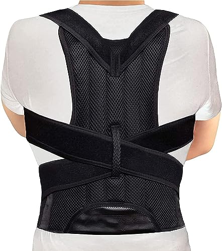 SUAVER Rücken Geradehalter Haltungskorrektur Damen Herren,Rückenstütze Haltungsgurt Verstellbare Rückengurt für eine aufrechte Körperhaltung,Schulter Rückenschmerzen Linderung (4XL, Schwarz) von SUAVER