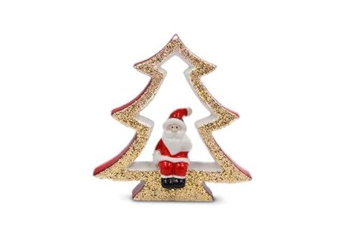 SUD IMPORT Keramik-Baum mit Weihnachtsbaby, 16 cm, gemischt, normal von SUD IMPORT