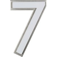 Südmetall Hausnummer, 7, Weiß, Kunststoff | Edelstahl, 11,7 x 17 x 1,8 cm, nachtleuchtend - weiss von Südmetall