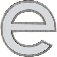 Südmetall Hausnummer, e, Weiß, Kunststoff | Edelstahl, 11,7 x 17 x 1,8 cm, nachtleuchtend - weiss von Südmetall