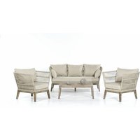 Lounge Sofa Set Astoria sandfarben Sitzgruppe Gartenmöbel Set - Sunny Smart von SUNNY SMART
