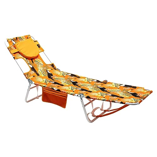 SUNNYFEEL Strandliege Sonnenliege Leicht Liegestuhl Klappbar für Outdoor Strand Camping von SUNNYFEEL