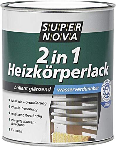 Super Nova 2in1 Heizkörperlack Glänzend weiß 375 ml von SUPER NOVA