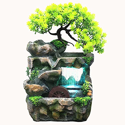 Rockery Stream Tischbrunnen, Zen Meditation Indoor Wasserfall für Home Office Schlafzimmer Schreibtisch Dekoration von SURPRIZON