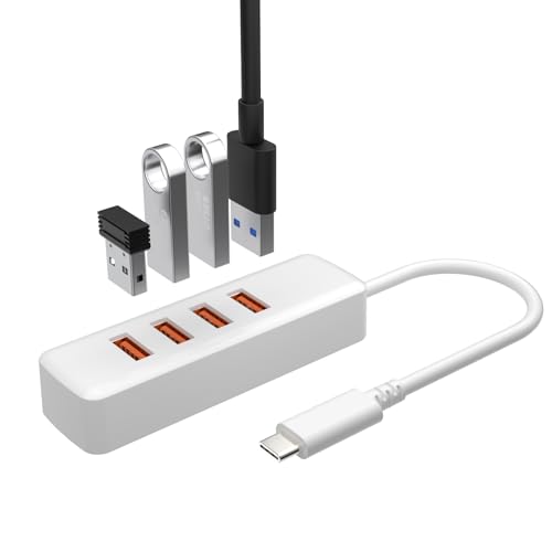 SUTOUG 4-in-1 USB C auf USB A Hub, kompatibel für Laptops und Handys mit Typ-C-Schnittstelle, kann an einen externen Gaming-Controller für Huawei, Samsung, Oppo angeschlossen Werden von SUTOUG