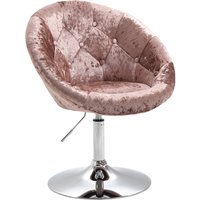 Havanna Sessel Lounge Clubsessel Drehsessel Samt Retro champagner rose - Svita von SVITA