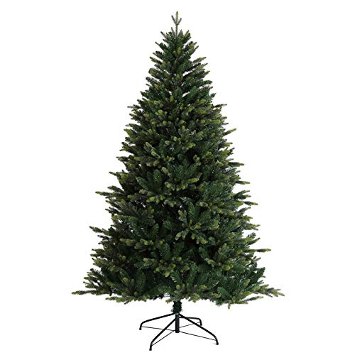 SVITA Weihnachtsbaum künstlich Naturgetreu 1075 Zweig-Spitzen Metall Ständer Tannenbaum Kunstbaum (Spritzguss-Nadeln | 210cm) von SVITA
