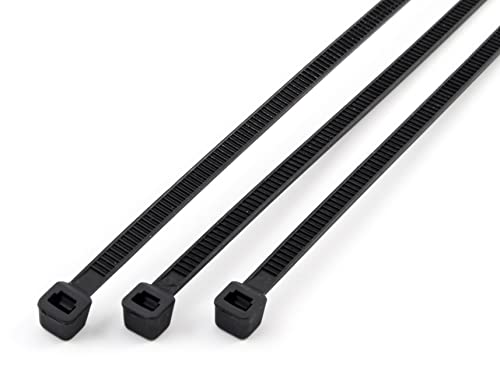 Schwarze Nylon-Kabelbinder, 300 mm x 4,8 mm, 100 Stück, Mehrzweck-Kunststoff-Kabelbinder, für Kabel, Drähte, Zuhause, Büro und Heimwerker von SWA