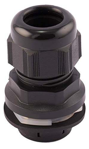 Smartfit Verschraubungen, geeignet für Kabeldurchmesser 11-17 mm, 25 mm Loch, Schwarz, 5 Stück von SWA