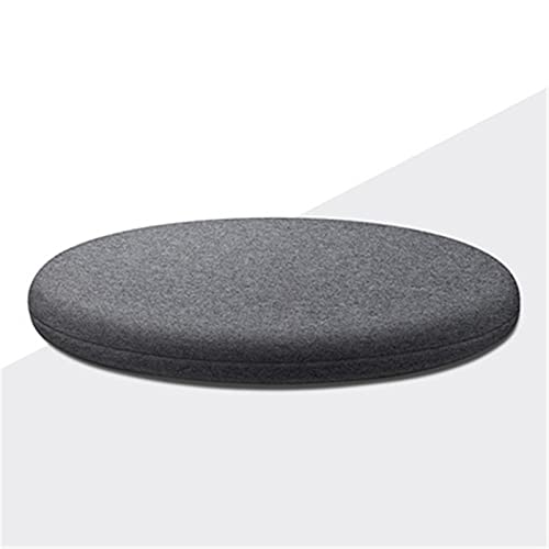 SWECOMZE 2er Set Sitzkissen Memory Foam Rund Stuhlkissen, Sitzpolster Rund aus Baumwolle, Sitzauflagen rutschfest Gemütlich Sitzpolster für Tatami Garten Büro (Durchmesser 50cm,Dunkelgrau) von SWECOMZE